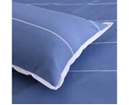 King Single Calista Indigo Quilt Cover Set - Blue