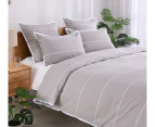 King Calista Hazel Quilt Cover Set - Light Brown