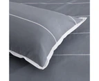 King Single Calista Granite Quilt Cover Set - Grey