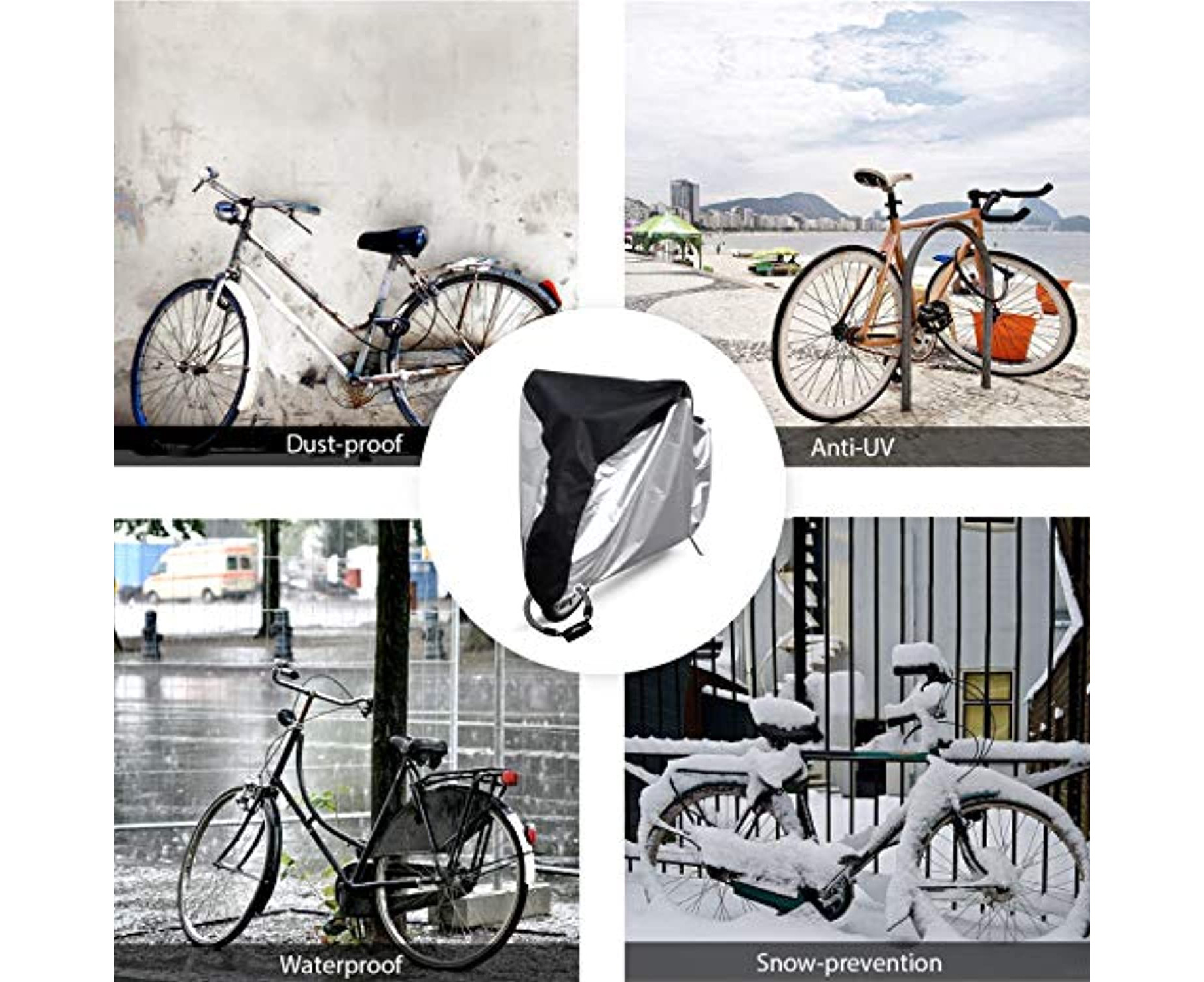 Ohuhu bike cover waterproof outdoor bicycle hot sale cover for mountain and road bikes