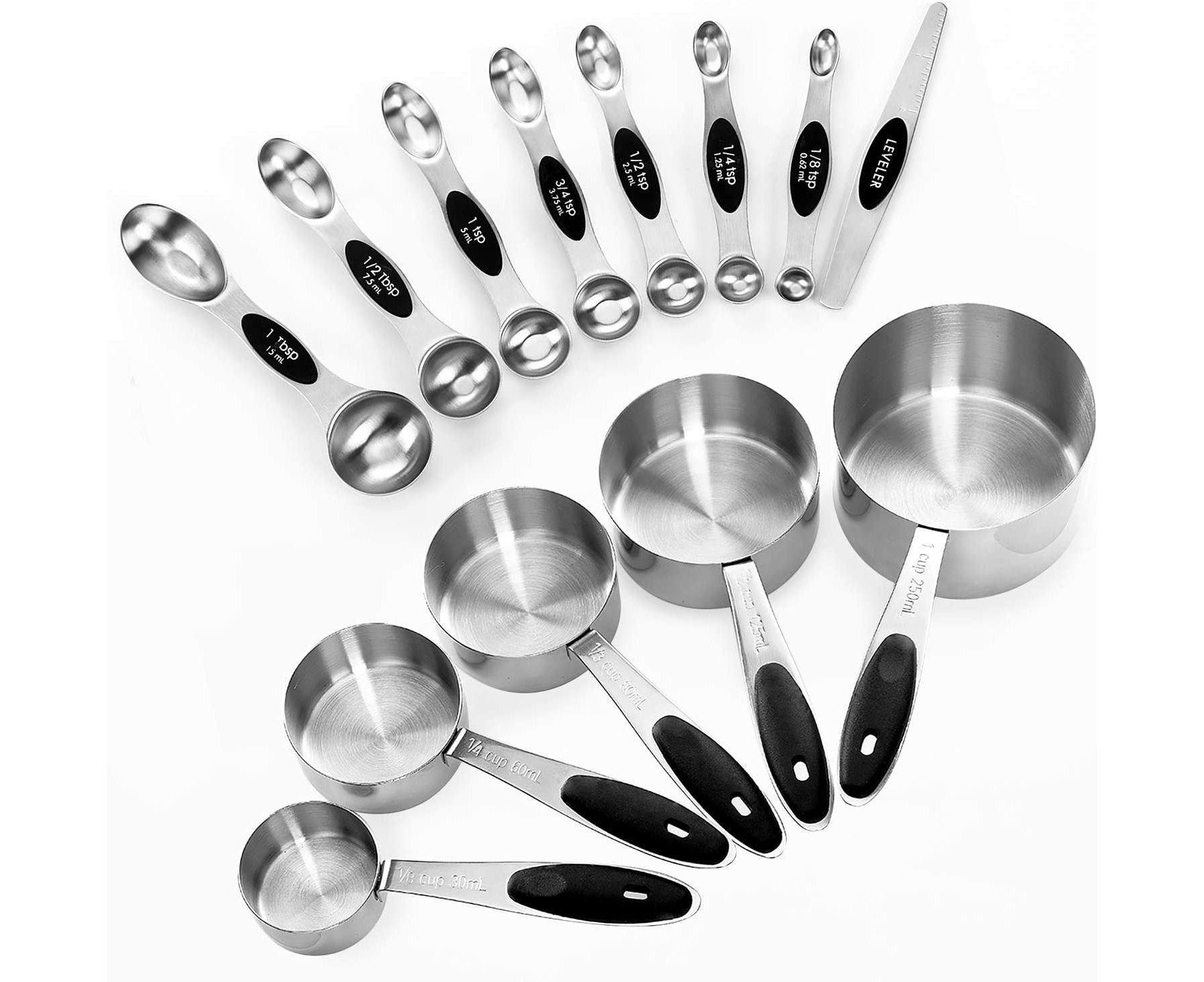 Measuring Cups, Magnetic Measuring Cups and Spoons Set of 13 in 18