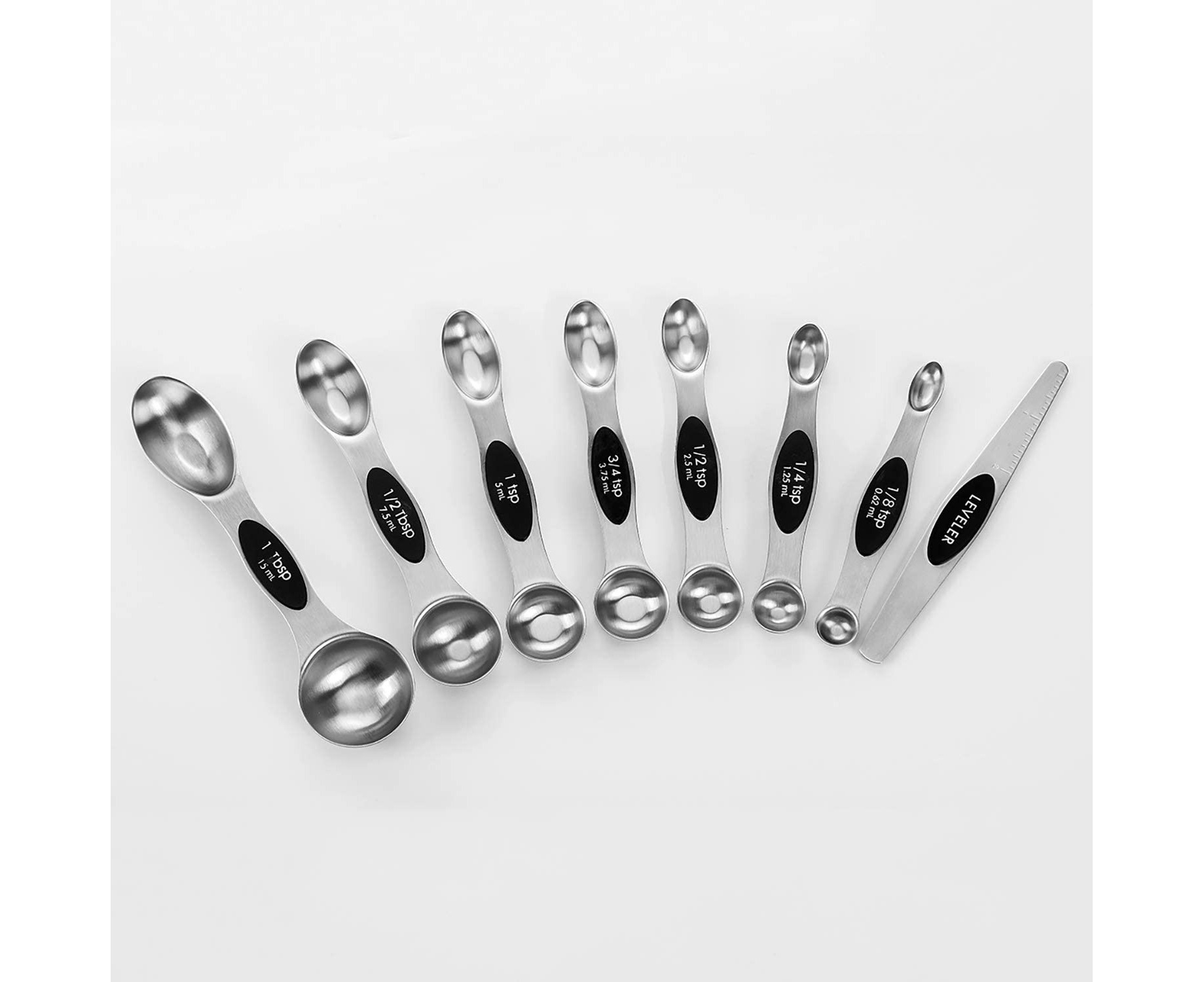 6-piece Magnetic Measuring Spoon Set - Stainless Steel Stackable Dual Sided  Nesting Teaspoon To Tablespoon : Target