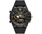 Diesel Mega Chief Analog-Digital Black Nylon and Silicone Watch