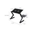 Foldable Laptop Desk Adjustable Stand Sofa Table Tray Mouse Board Portable Riser