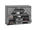 Shoe Rack DIY Portable Storage Cabinet Organiser Stackable Shelf Organizer Grey
