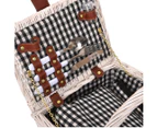 2 Person Picnic Basket Baskets Set Outdoor Blanket Deluxe Wicker Gift Storage