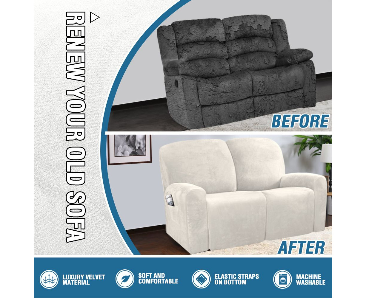 ivory recliner slipcover