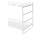 boxsweden 2-Tier Mesh Storage Shelf - White