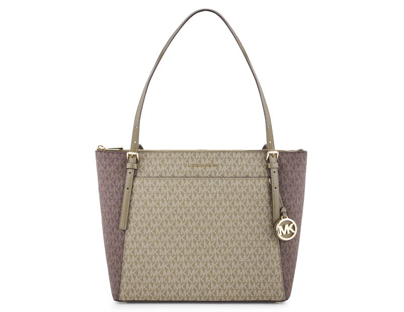 Michael Kors Voyager Large Two-Toned East/West Logo Tote Bag