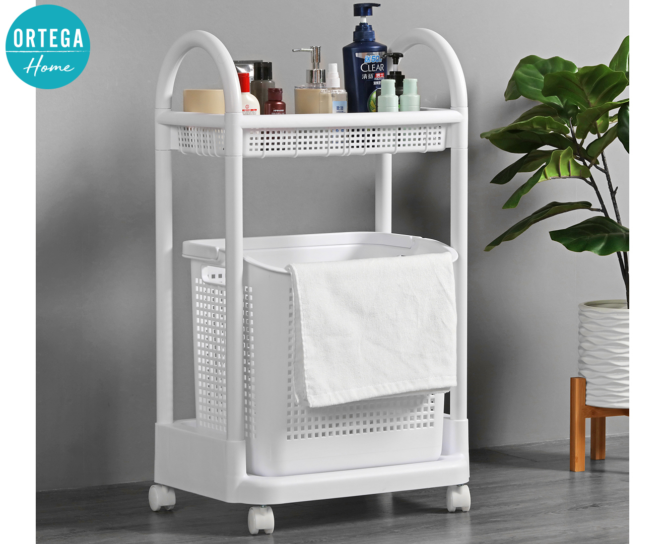 Laundry Basket with Lid Clothes Storage Bag Clothes Storage Boxes Laundry Baskets with Pulleys Blue 