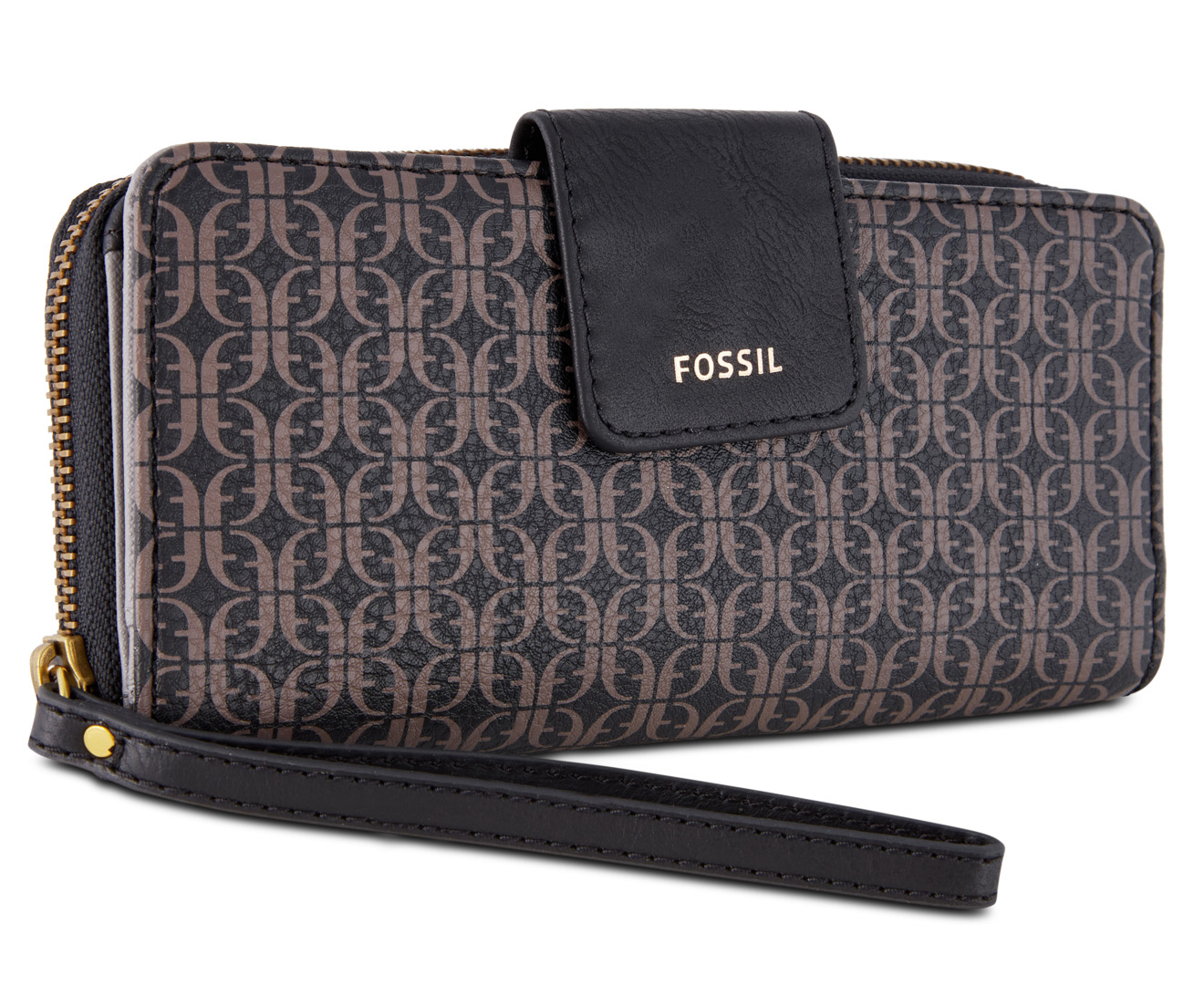 Fossil madison zip online clutch wallet