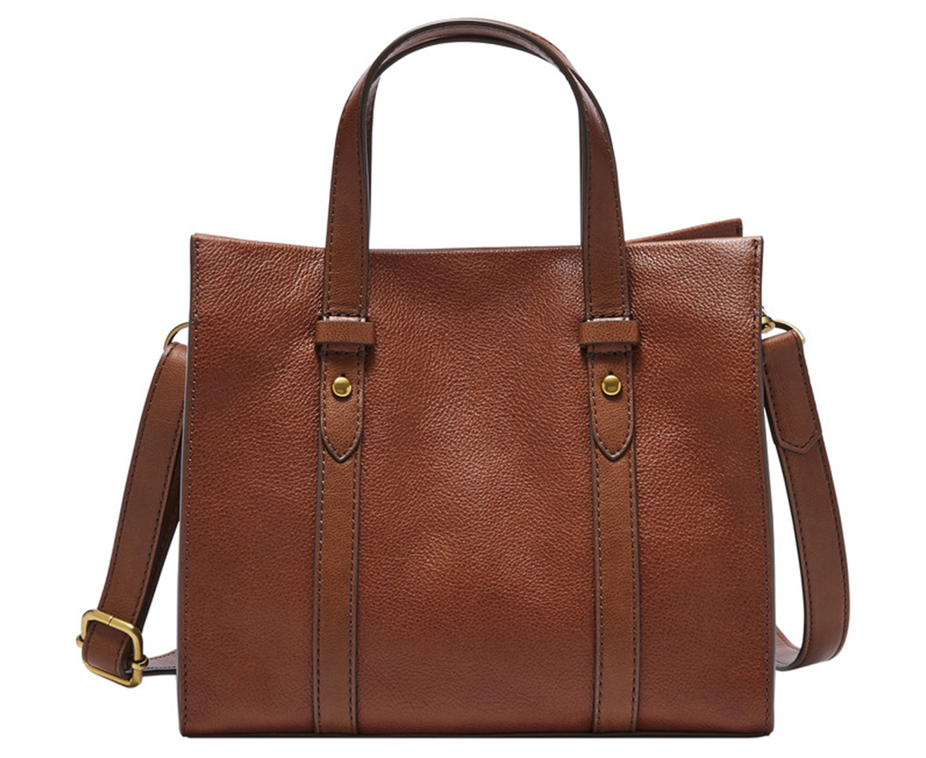 Fossil Kingston Leather Satchel - Brown 