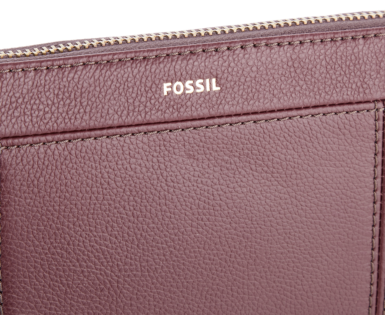 Fossil Jori Zip-Around Clutch - Claret Red | Catch.co.nz