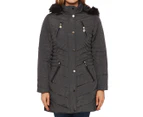 Pingpong Women's Classic Puffer Jacket - Charcoal