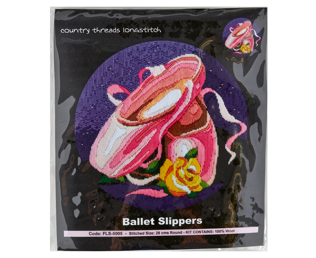 Country Threads 28cm Ballet Slippers Longstitch Kit