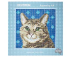 Beutron 15x15cm Tabby Cat Tapestry Kit