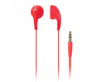2PK iLuv Red Bubble Gum 2 Earphones/Headphones In-Ear for iPhone/Android/iPod