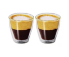 6Pc Modena Vibe Twin Wall Glass Set 100ml Coffee Thermal Glasses Expresso Cups