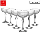 Set of 6 Bormioli Rocco 220mL America 20s Cocktail Coupe Glasses