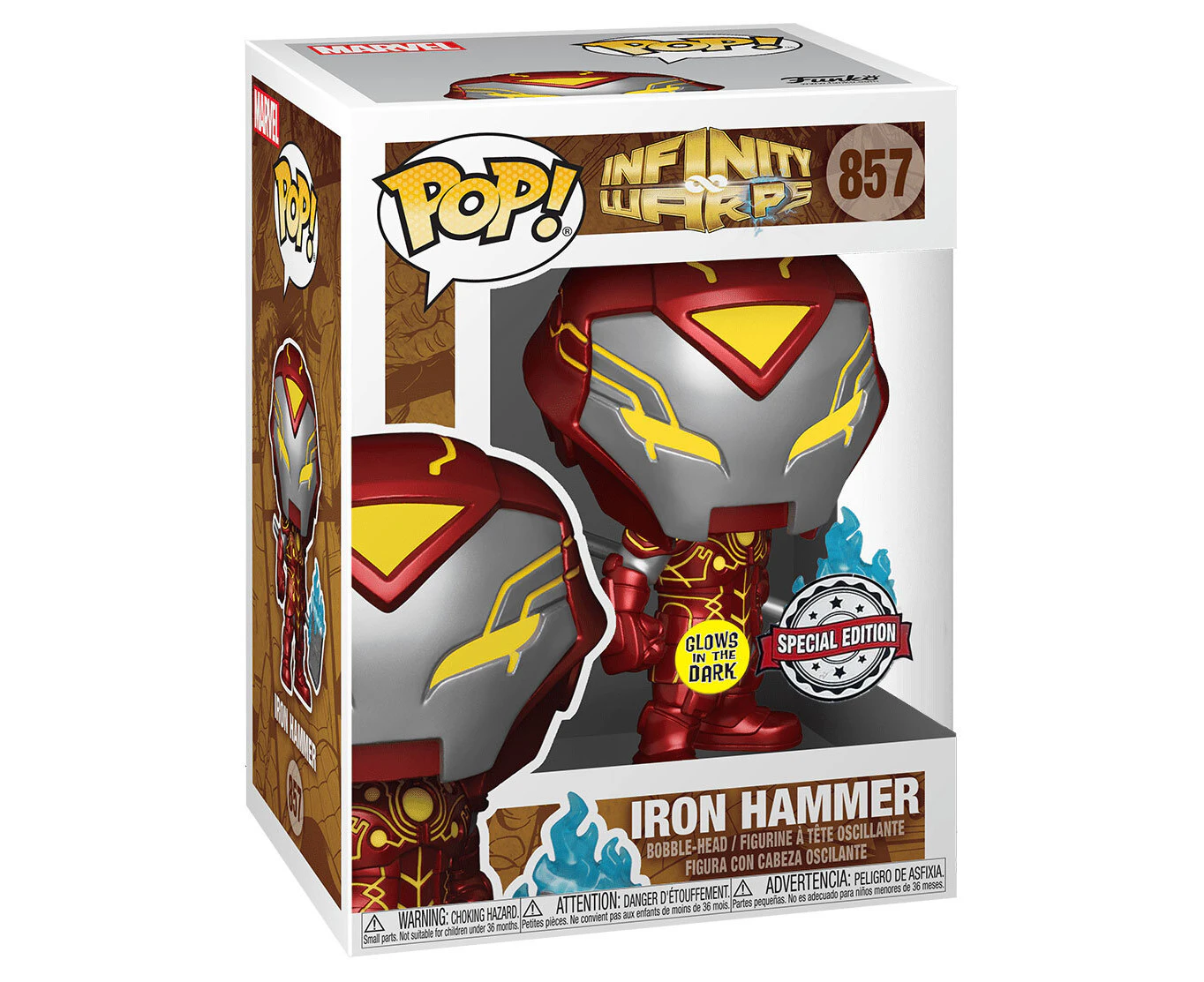 Funko POP! Marvel #857 Infinity Warps - Iron Hammer (Glow-In-The-Dark)