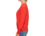 Calvin Klein Jeans Women's Round Logo Cotton Sweat / Sweatshirt - Fiery Red