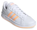 Adidas Women's Grand Court Base Sneakers - Cloud White/Acid Orange