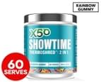X50 Showtime Thermoshred 2 In 1 Pre-Workout Thermogenic Powder Sour Gummy 330g / 60 Serves 1