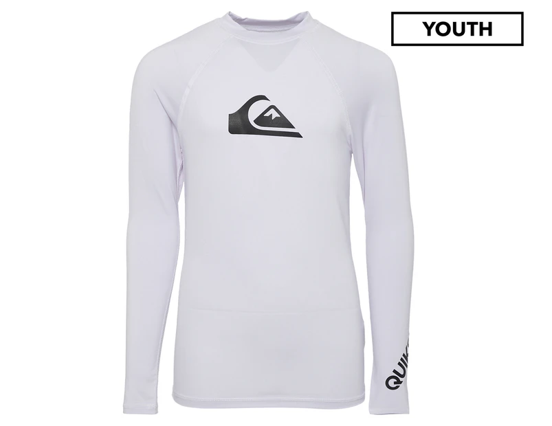 Quiksilver Youth Boys' All Time Long Sleeve Rash Vest - Lilac