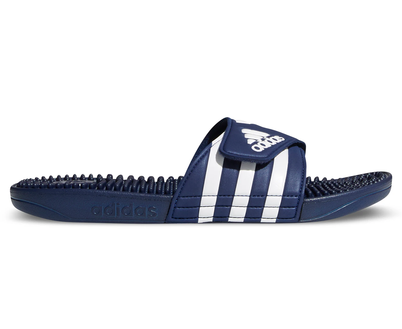 Adidas Unisex Adissage Slides - Cloud White/Dark Blue