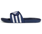 Adidas Unisex Adissage Slides - Cloud White/Dark Blue