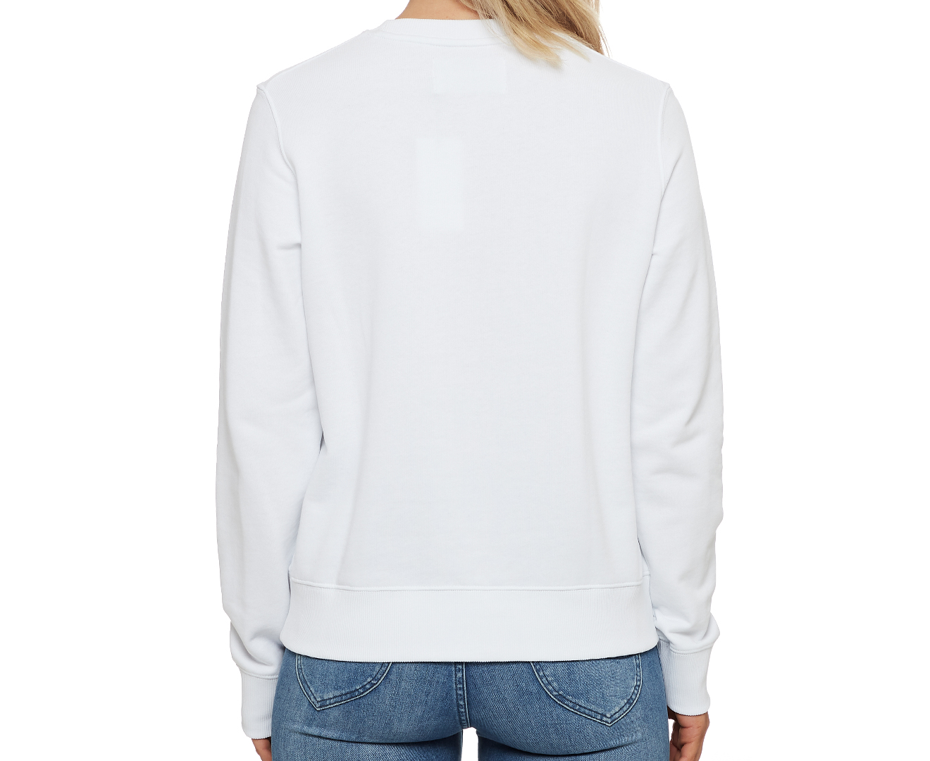 Calvin Klein Jeans Women's Taping Through Monogram Sweat / Sweatshirt -  Bright White