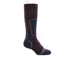 Kathmandu Unisex Snow Sport Socks  Hiking Socks - Red Burgundy/Midnight Navy