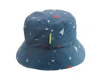 Kathmandu Kids' Bucket Hat - Blue Midnight Navy Confetti Print