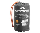 Kathmandu Lightweight Packable Odour-Control Sleeping Bag Silk Liner + Polygiene  Unisex - Red Chili Pepper