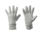 Kathmandu Fyfe Men's Women's Wool Blend Fleece Lined Warm Winter Gloves  Unisex - Grey Mid Marle