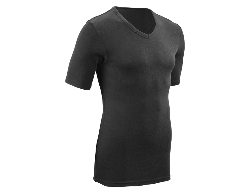Kathmandu KMDCore Polypro Unisex Thermal Short Sleeve V Neck Base Layer Top v2  Women's  T-Shirt  Tops - Black