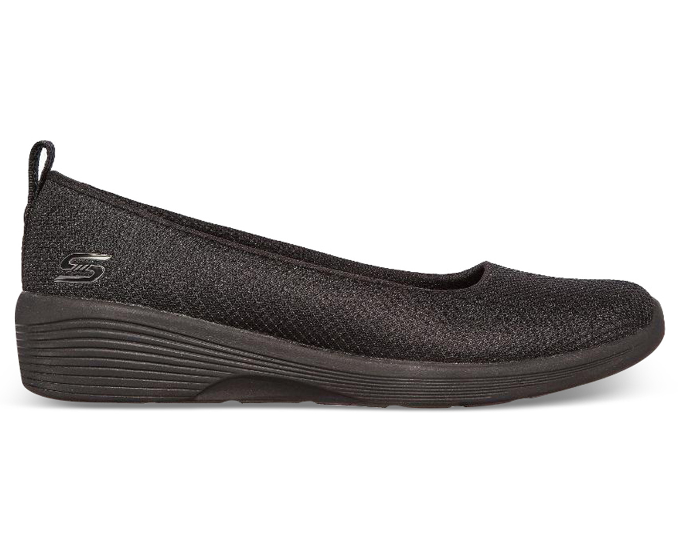 Skechers Women's Arya Daily Lustre Slip-On Wedge Shoes - Black | Catch ...