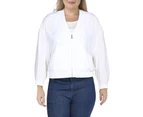 Magaschoni Women's Blazers Bomber Jacket - Color: Bleach White
