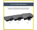 Ergonomic Footrest Under Desk - Adjustable Height and Angle -Comfy Office Foot Rest for Home and Office