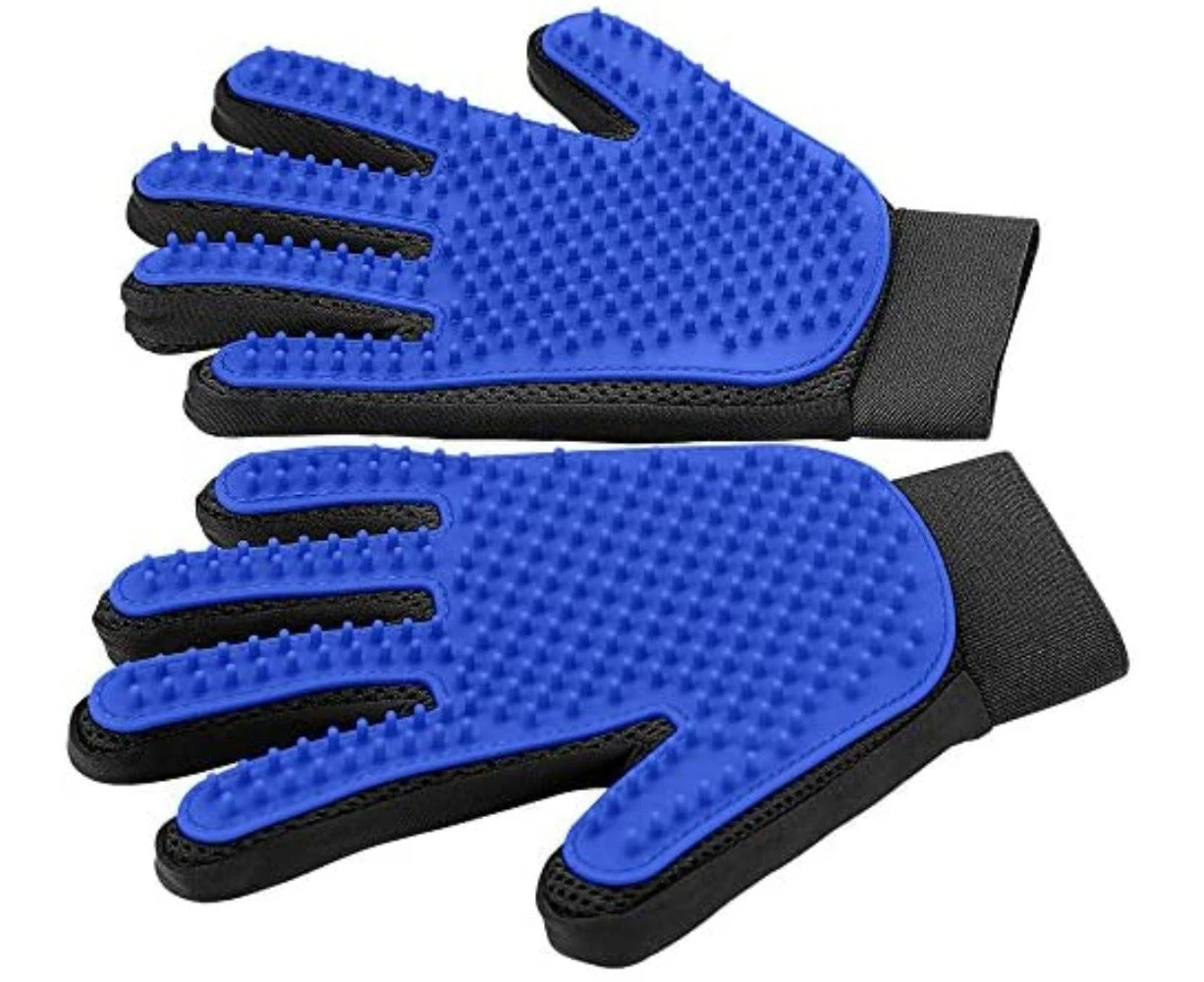 1 Pair Pet Grooming Glove, Efficient Pet Hair Remover Mitt  for Dog & Cat