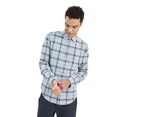 Kathmandu Flaxton Long Sleeve Breathable Outdoor Men Shirt v2 Relaxed Fit  Men's - Blue/White Small Check