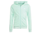Adidas Girls' Essentials Full-Zip Hoodie - Clear Mint/White