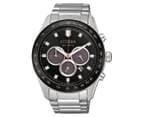 Citizen Men's 43mm Eco-Drive Stainless Steel Watch - Black/Silver 1