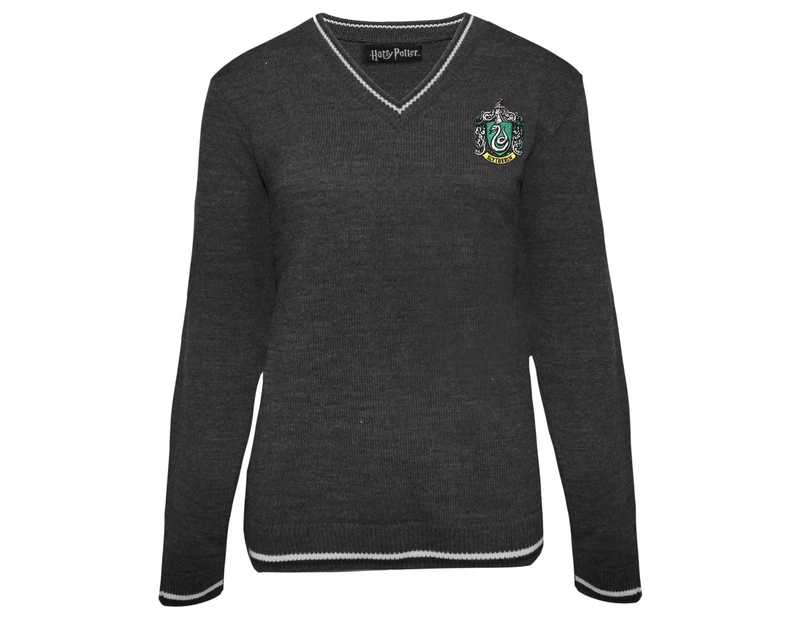 Harry Potter Womens Slytherin House Knitted Jumper (Charcoal) - PG1028