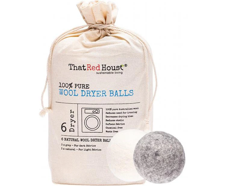 100% Pure Wool Dryer Balls, 6 Balls