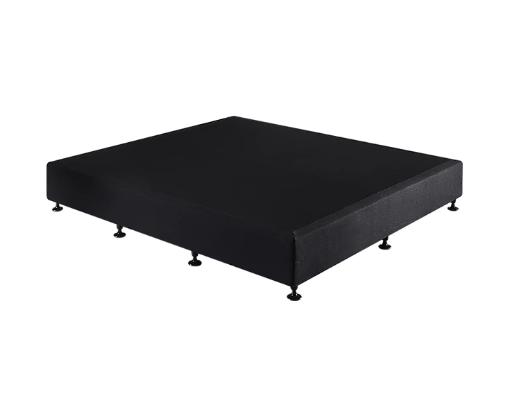 Palermo King Ensemble Bed Base Midnight Black Linen Fabric