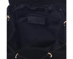 Liberta Italia Black Seoul Suede Leather Backpack