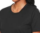 Bonds Women's Core Crewneck Tee / T-Shirt / Tshirt - Black