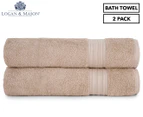 2 x Logan & Mason Forster Bath Towel - Mushroom