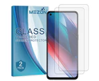 [2 Pack] MEZON OPPO Find X3 Lite Tempered Glass Crystal Clear Premium 9H HD Screen Protector – Case Friendly, Shock Absorption (OPPO Find X3 Lite, 9H)